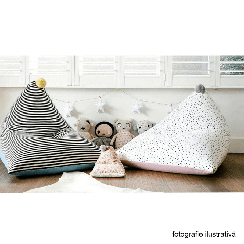 Casa si Gradina - Mobilier - Scaune si fotolii - Fotolii - Fotoliu tip sac, alb/roz/gri, POMPOM - Infinity.ro