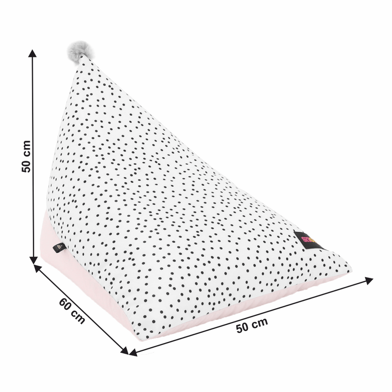 Casa si Gradina - Mobilier - Scaune si fotolii - Fotolii - Fotoliu tip sac, alb/roz/gri, POMPOM - Infinity.ro