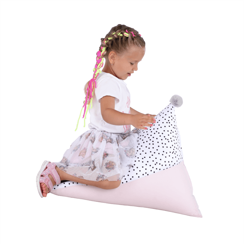 Casa si Gradina - Mobilier - Scaune si fotolii - Fotolii - Fotoliu tip sac, alb/roz/gri, POMPOM - Infinity.ro