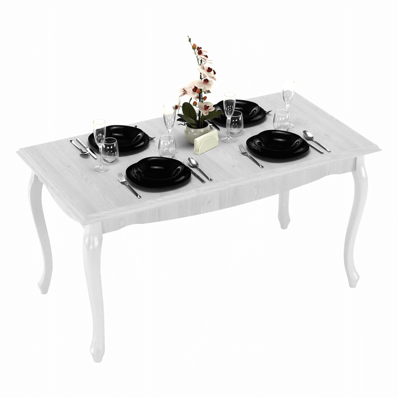 Casa si Gradina - Mobilier - Mese si birouri - Mese bucatarie si dining - Masa dining DA19, pin alb, 146x76 cm, VILAR - Infinity.ro