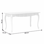 Casa si Gradina - Mobilier - Mese si birouri - Mese bucatarie si dining - Masa dining DA19, pin alb, 146x76 cm, VILAR - Infinity.ro