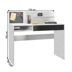 Casa si Gradina - Mobilier - Mese si birouri - Birouri - Birou PC cu placa magnetica, alb / negru, IMAN - Infinity.ro