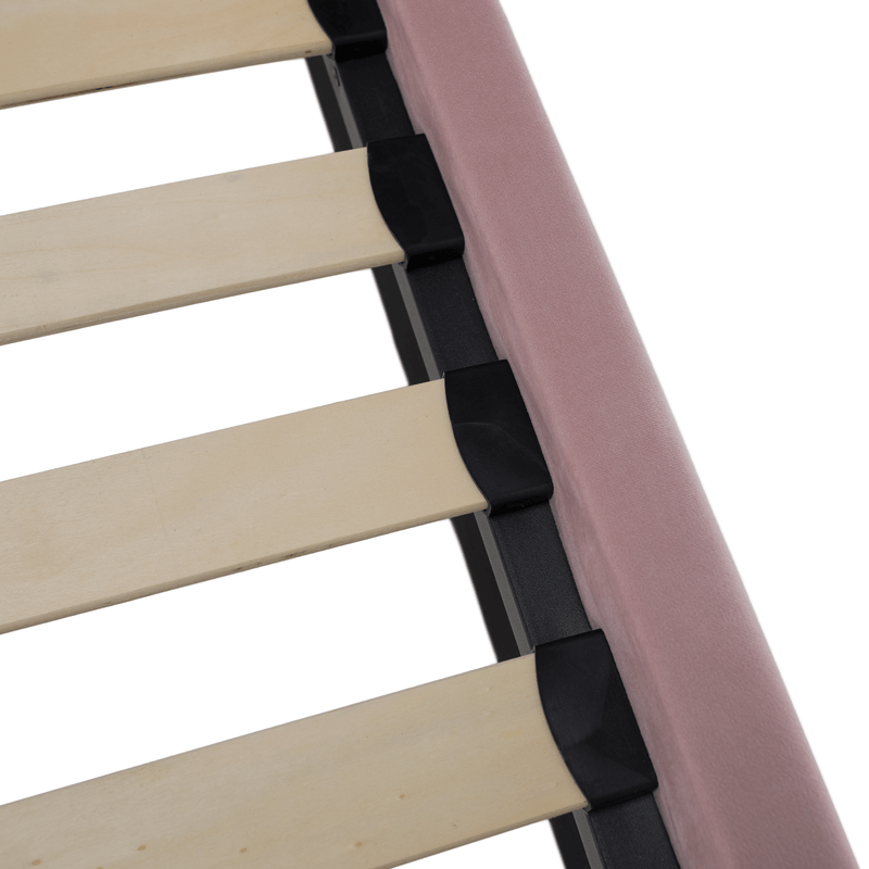 Casa si Gradina - Mobilier - Paturi si accesorii - Paturi - Pat, roz/gold crom auriu, 160x200, KAISA - Infinity.ro