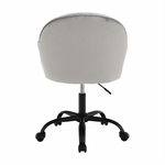 Casa si Gradina - Mobilier - Scaune si fotolii - Scaune - Scaun de birou, material textil din catifea gri deschis / negru, EROL - Infinity.ro