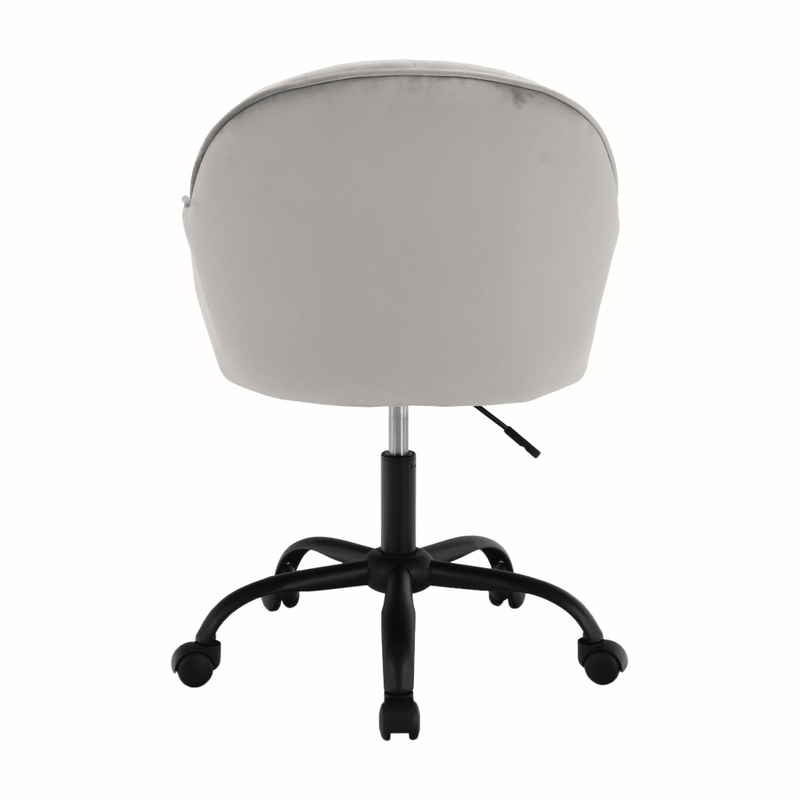 Casa si Gradina - Mobilier - Scaune si fotolii - Scaune - Scaun de birou, material textil din catifea gri deschis / negru, EROL - Infinity.ro