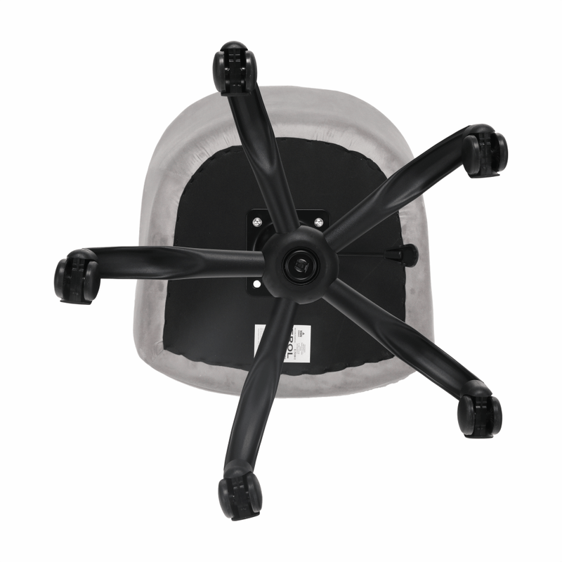 Casa si Gradina - Mobilier - Scaune si fotolii - Scaune - Scaun de birou, material textil din catifea gri deschis / negru, EROL - Infinity.ro