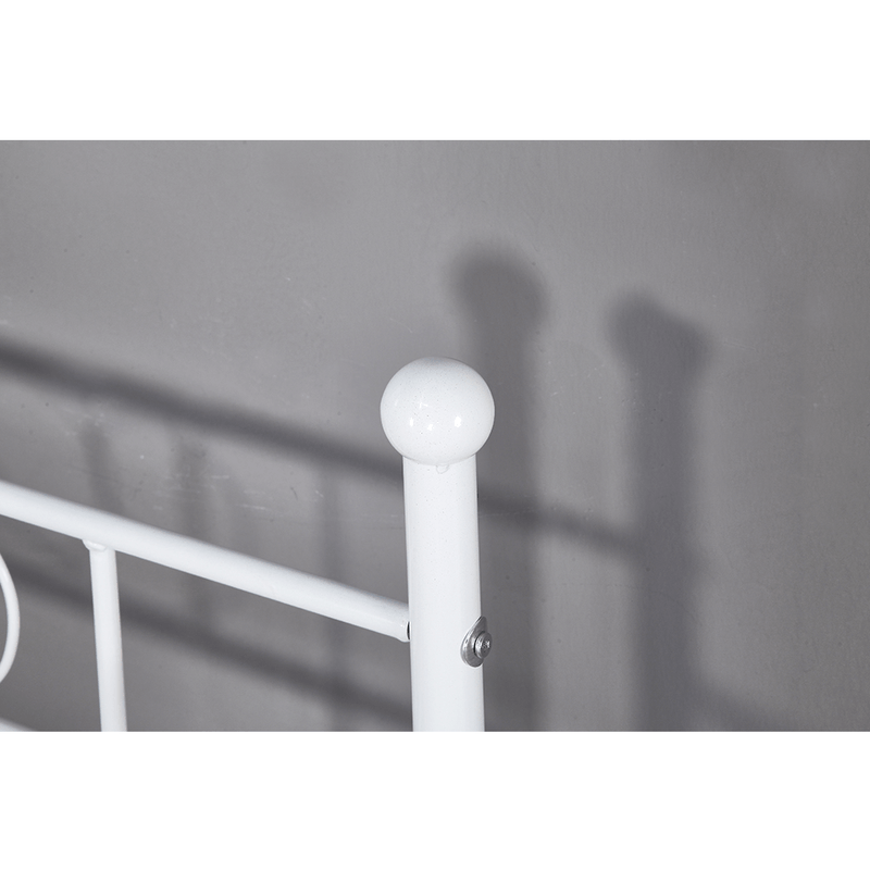 Casa si Gradina - Mobilier - Paturi si accesorii - Paturi - Pat din metal - de o persoana, alb, 90x200, ROZALI - Infinity.ro