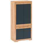 Casa si Gradina - Mobilier - Dulapuri si sifoniere - Dulapuri - Dulap cu spatiu pt. umerase Q, gri craft auriu / gri grafit, FIDEL - Infinity.ro