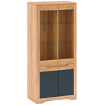 Casa si Gradina - Mobilier - Dulapuri si sifoniere - Dulapuri - Vitrina H, stejar craft auriu / gri grafit, FIDEL - Infinity.ro