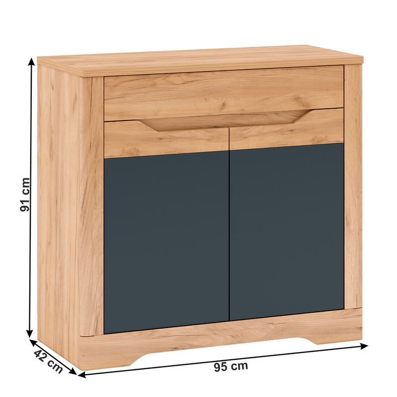 Casa si Gradina - Mobilier - Biblioteci si rafturi - Rafturi - Scrin G, stejar craft artizanal / gri grafit, FIDEL - Infinity.ro