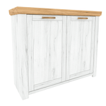 Casa si Gradina - Mobilier - Biblioteci si rafturi - Rafturi - Scrin J, stejar craft auriu / stejar craft alb, SUDBURY - Infinity.ro