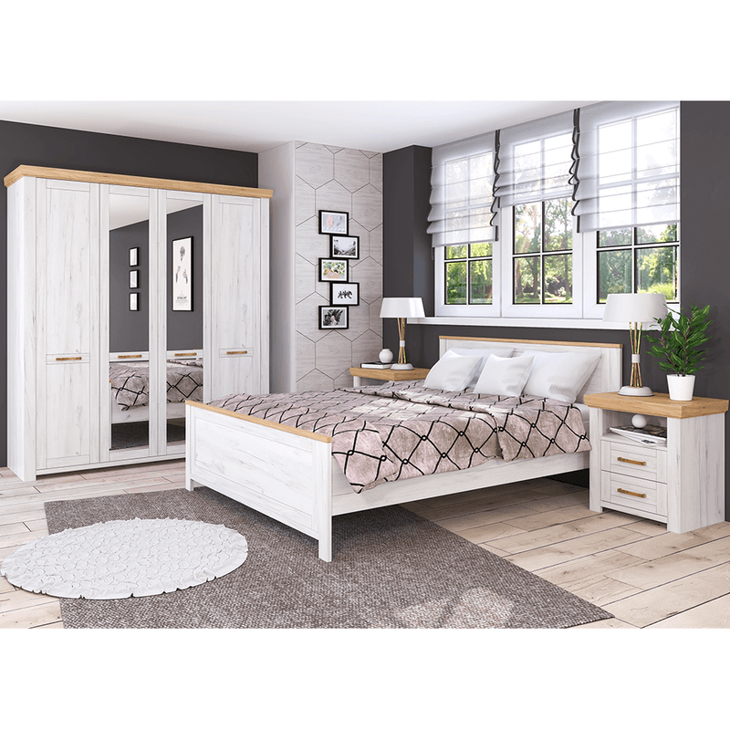 Casa si Gradina - Mobilier - Dulapuri si sifoniere - Dulapuri - Dulap cu spatiu pt. umerase Q, stejar craft auriu / stejar craft alb, SUDBURY - Infinity.ro