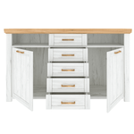 Casa si Gradina - Mobilier - Biblioteci si rafturi - Rafturi - Scrin E, stejar craft auriu / stejar craft alb, SUDBURY - Infinity.ro