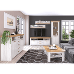 Casa si Gradina - Mobilier - Biblioteci si rafturi - Rafturi - Scrin E, stejar craft auriu / stejar craft alb, SUDBURY - Infinity.ro