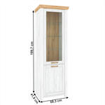 Casa si Gradina - Mobilier - Dulapuri si sifoniere - Dulapuri - Vitrina A, stejar craft auriu / stejar craft alb, SUDBURY - Infinity.ro