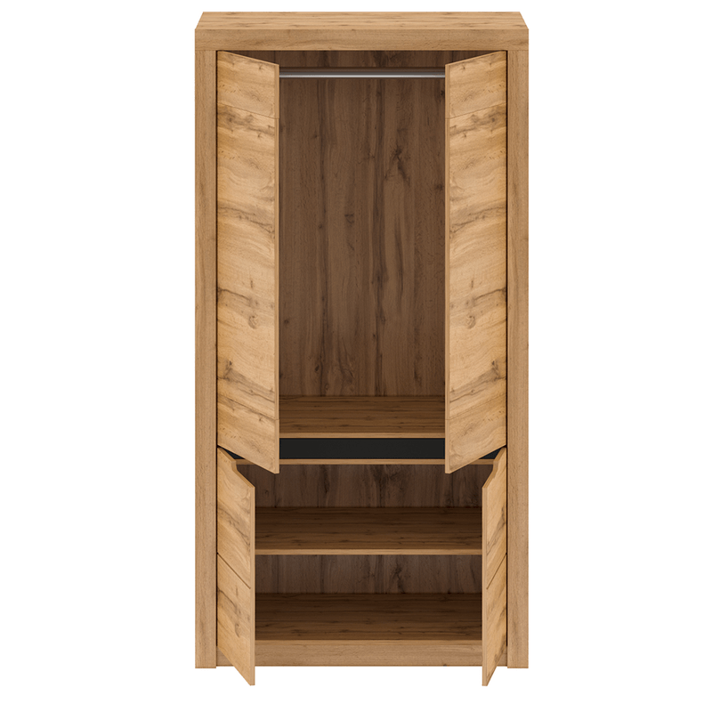 Casa si Gradina - Mobilier - Dulapuri si sifoniere - Dulapuri - Dulap cu spatiu pt. Umerase, cu polita, stejar wotan, TORONTA F - Infinity.ro