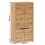 Casa si Gradina - Mobilier - Dulapuri si sifoniere - Dulapuri - Dulap cu spatiu pt. Umerase, cu polita, stejar wotan, TORONTA F - Infinity.ro