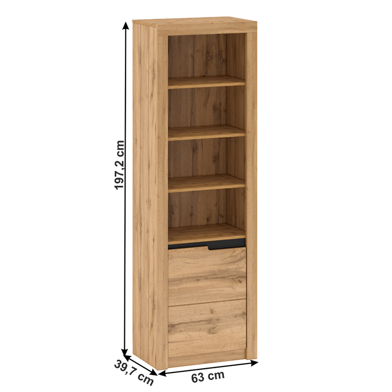 Casa si Gradina - Mobilier - Biblioteci si rafturi - Rafturi - Raft R1, stejar wotan, stanga, TORONTA - Infinity.ro