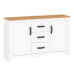 Casa si Gradina - Mobilier - Comode si corpuri - Comode - Scrin, alb alba / stejar craft auriu, LANZETTE E - Infinity.ro