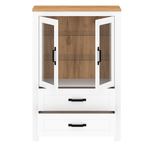 Casa si Gradina - Mobilier - Dulapuri si sifoniere - Dulapuri - Vitrina, alb alba / stejar craft auriu, LANZETTE K - Infinity.ro