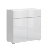 Casa si Gradina - Mobilier - Comode si corpuri - Comode - Scrin 2D2S, alb / alb cu luciu extra ridicat HG, JOLK - Infinity.ro