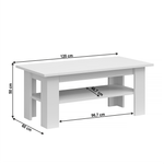 Casa si Gradina - Mobilier - Mese si birouri - Masute de cafea - Masuta de cafea 120, alb, JOLK - Infinity.ro