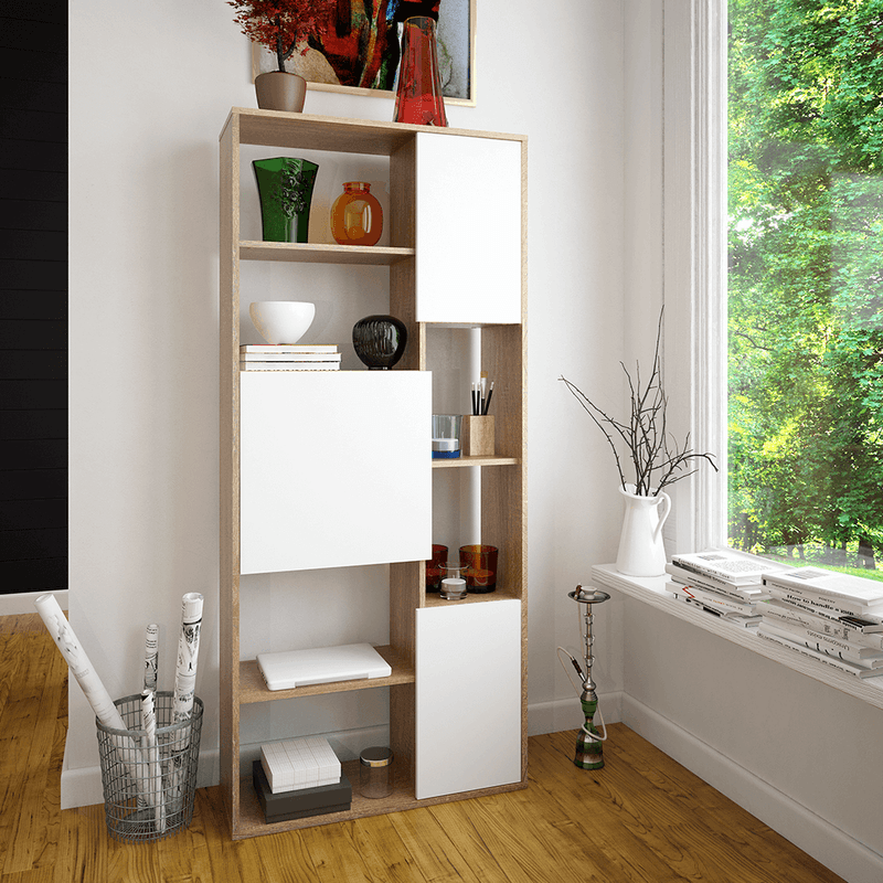 Casa si Gradina - Mobilier - Biblioteci si rafturi - Rafturi - Raft, stejar sonom / alb, ULIMI - Infinity.ro