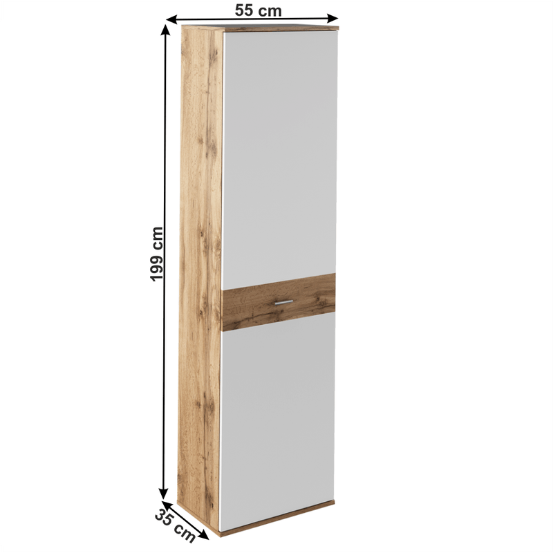 Casa si Gradina - Mobilier - Dulapuri si sifoniere - Dulapuri - Dulap de haine TIP 2, stejar wotan/alb, CYRIL - Infinity.ro