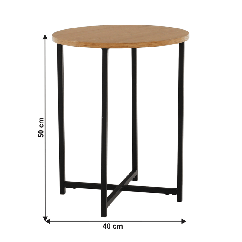 Casa si Gradina - Mobilier - Mese si birouri - Masute de cafea - Masuta laterala, stejar / metal negru, IMSAR - Infinity.ro