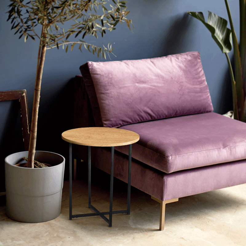 Casa si Gradina - Mobilier - Mese si birouri - Masute de cafea - Masuta laterala, stejar / metal negru, IMSAR - Infinity.ro