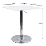 Casa si Gradina - Mobilier - Mese si birouri - Mese living - Masa de bar cu inaltime reglabila, alb, 60x70-91 cm, FLORIAN 2 NEW - Infinity.ro