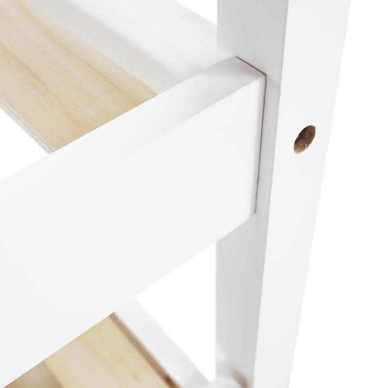 Casa si Gradina - Mobilier - Paturi si accesorii - Paturi - Pat extensibil pentru copii cu pat , alb, lemn masiv, PEDREZA - Infinity.ro