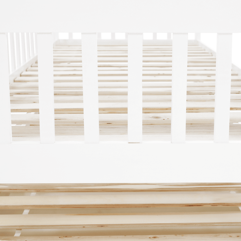 Casa si Gradina - Mobilier - Paturi si accesorii - Paturi - Pat extensibil pentru copii cu pat , alb, lemn masiv, PEDREZA - Infinity.ro