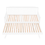 Casa si Gradina - Mobilier - Paturi si accesorii - Paturi - Pat extensibil pentru copii cu pat , alb, lemn masiv, PEDREZA - Infinity.ro