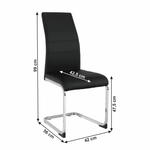 Casa si Gradina - Mobilier - Scaune si fotolii - Scaune - Scaun dining, negru / crom, VATENA - Infinity.ro