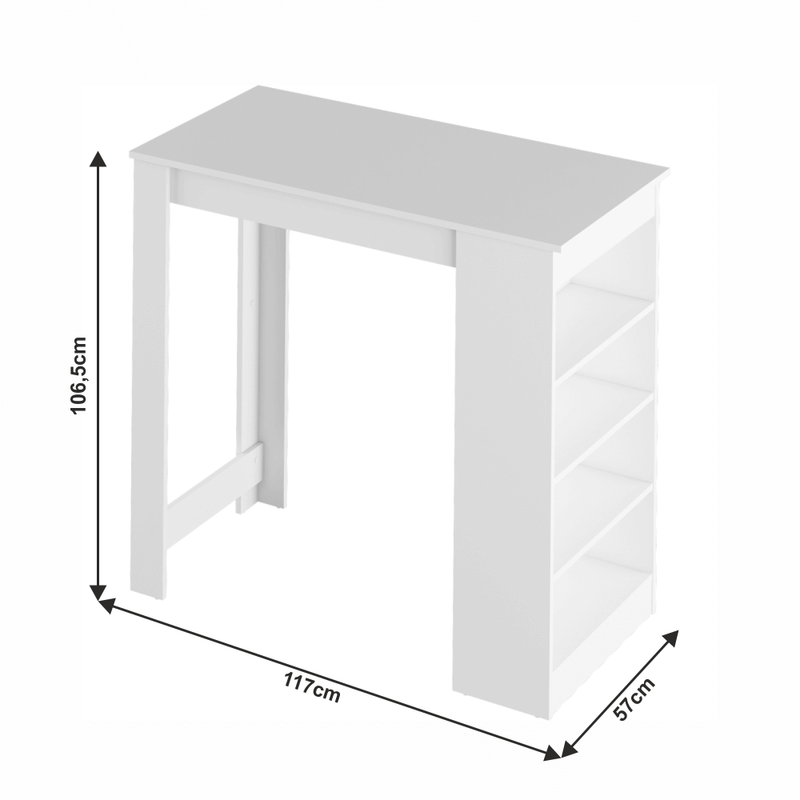 Casa si Gradina - Mobilier - Mese si birouri - Mese living - Masa de bar, alb,117x57 cm,  AUSTEN - Infinity.ro