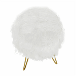 Casa si Gradina - Mobilier - Scaune si fotolii - Tabureti - Taburet, alb/vopsea aurie, JAMINA - Infinity.ro