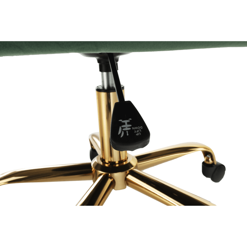 Casa si Gradina - Mobilier - Scaune si fotolii - Fotolii - Fotoliu de birou, verde material Velvet /auriu, EROL - Infinity.ro