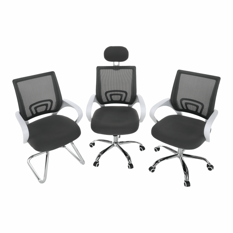 Casa si Gradina - Mobilier - Scaune si fotolii - Scaune - Scaun de sedinta, gri/alb SANAZ TYP 3 - Infinity.ro
