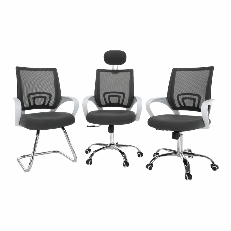 Casa si Gradina - Mobilier - Scaune si fotolii - Scaune - Scaun de sedinta, gri/alb SANAZ TYP 3 - Infinity.ro