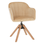 Casa si Gradina - Mobilier - Scaune si fotolii - Fotolii - Fotoliu rotativ, textil Velvet, bej/fag, DALIO - Infinity.ro