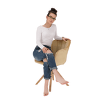 Casa si Gradina - Mobilier - Scaune si fotolii - Fotolii - Fotoliu rotativ, textil Velvet, bej/fag, DALIO - Infinity.ro