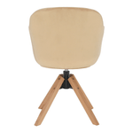 Casa si Gradina - Mobilier - Scaune si fotolii - Fotolii - Fotoliu rotativ, textil Velvet, bej/fag, DALIO - Infinity.ro