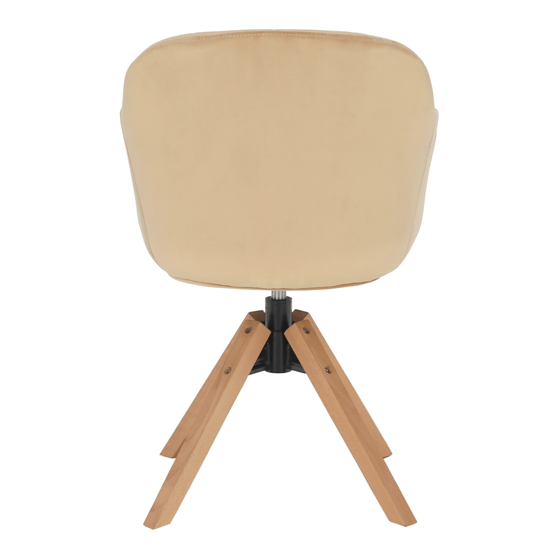 Casa si Gradina - Mobilier - Scaune si fotolii - Fotolii - Fotoliu rotativ, textil Velvet, bej/fag, DALIO - Infinity.ro