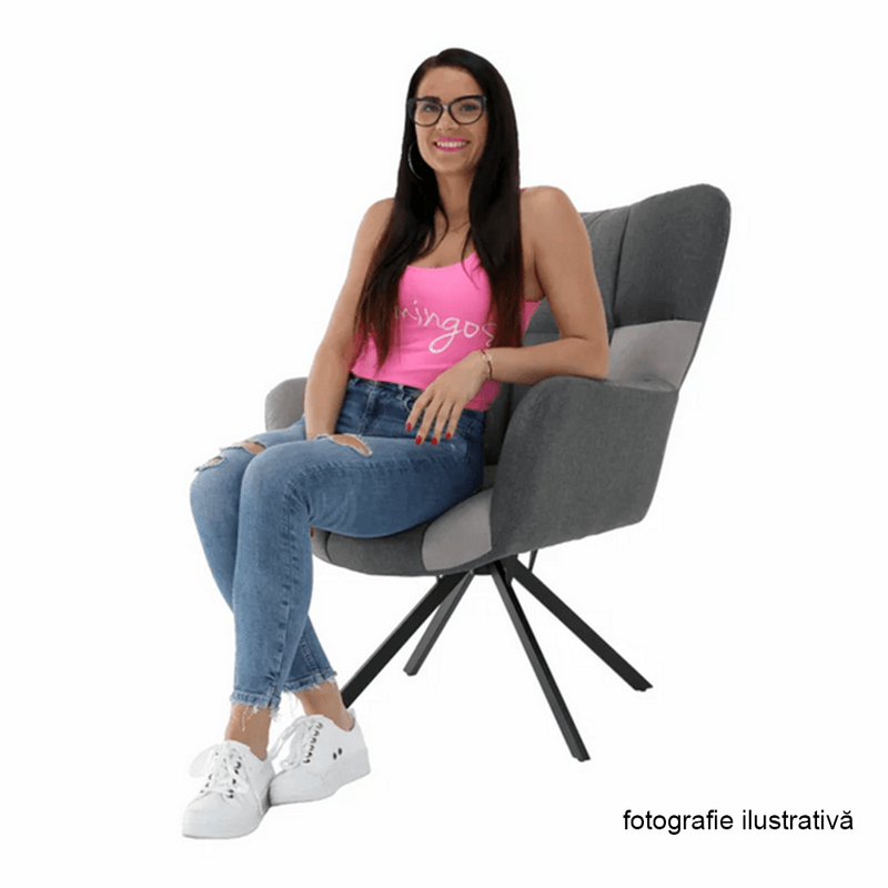 Casa si Gradina - Mobilier - Scaune si fotolii - Scaune - Scaun de design rotativ, galben/negru, KOMODO - Infinity.ro