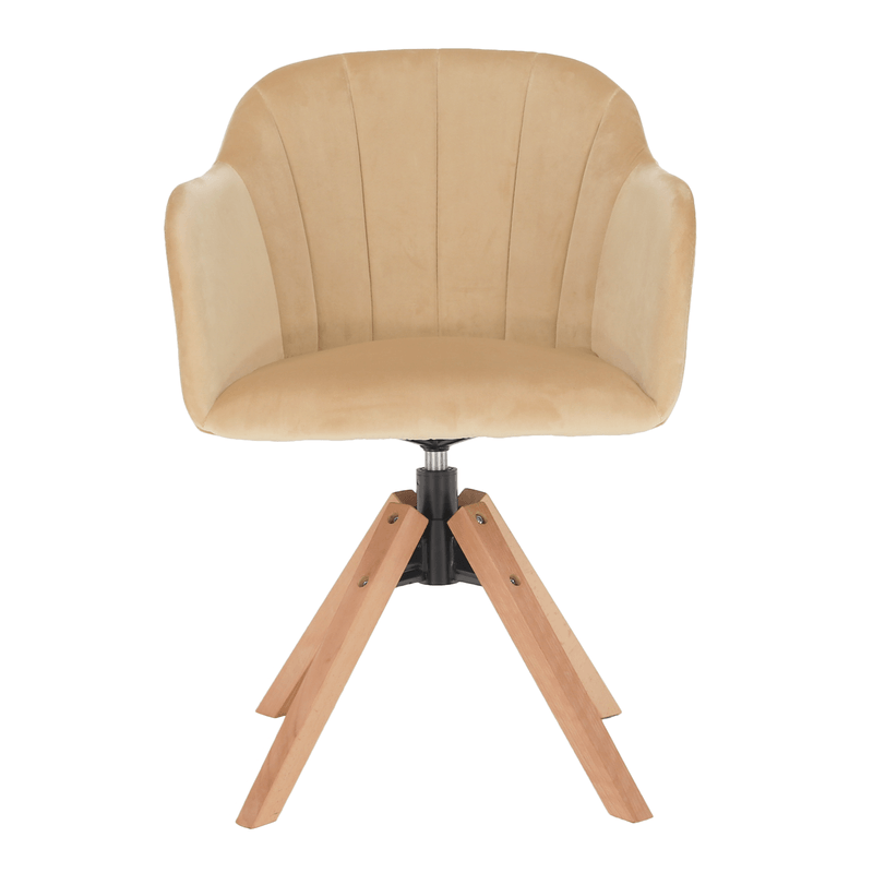 Casa si Gradina - Mobilier - Scaune si fotolii - Fotolii - Fotoliu rotativ, textil Velvet, bej/fag, DALIO - Infinity.ro