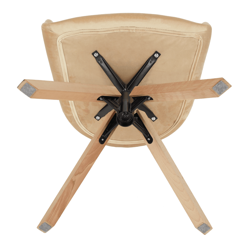 Casa si Gradina - Mobilier - Scaune si fotolii - Fotolii - Fotoliu rotativ, textil Velvet, bej/fag, DALIO - Infinity.ro