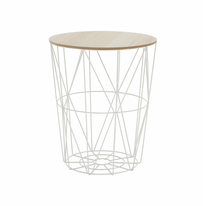 Casa si Gradina - Mobilier - Mese si birouri - Masute de cafea - Masuta auxiliara, natural/alb, NANCER TYP 3 - Infinity.ro