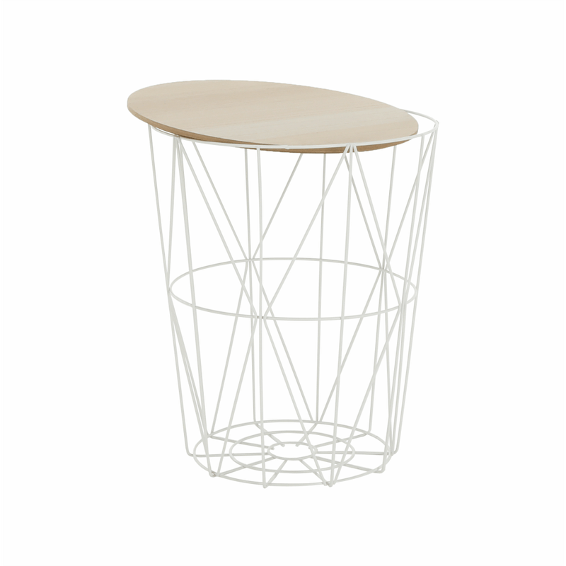 Casa si Gradina - Mobilier - Mese si birouri - Masute de cafea - Masuta auxiliara, natural/alb, NANCER TYP 3 - Infinity.ro