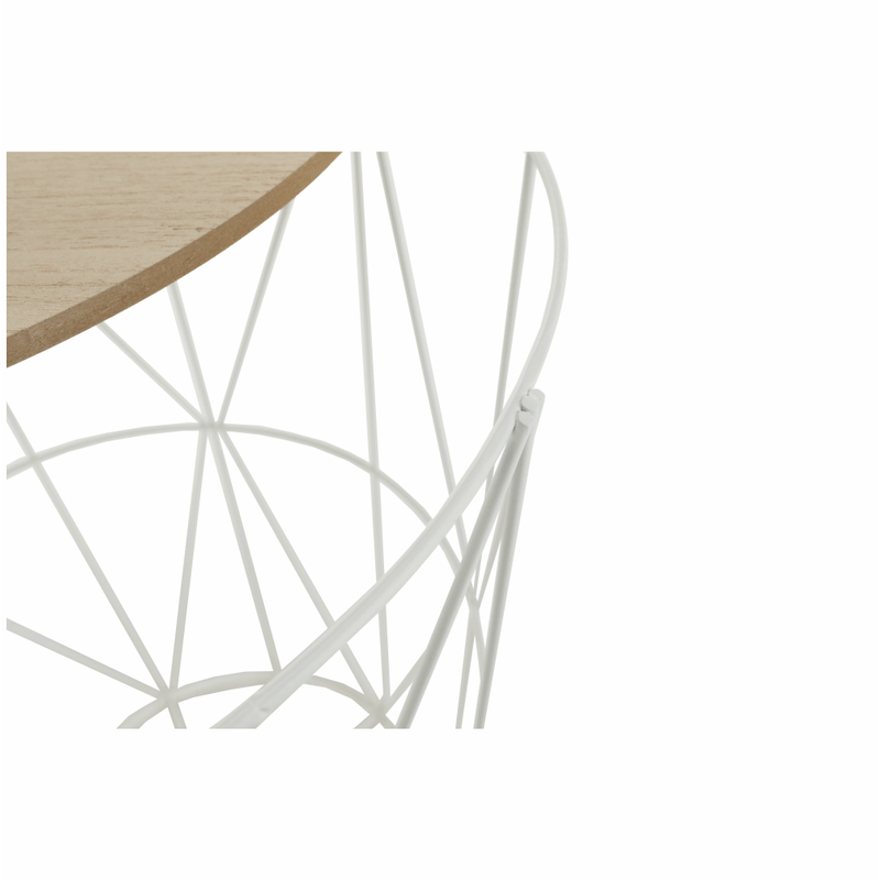 Casa si Gradina - Mobilier - Mese si birouri - Masute de cafea - Masuta auxiliara, natural/alb, NANCER TYP 3 - Infinity.ro